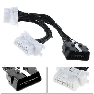 OBD-II Y タイプ 1 2 16 ピン オス 2 16 ピン メス 診断 アダプタ コネクタ ケーブル 適用: ELM327 アダプタ AL-RR-7596 AL Car parts