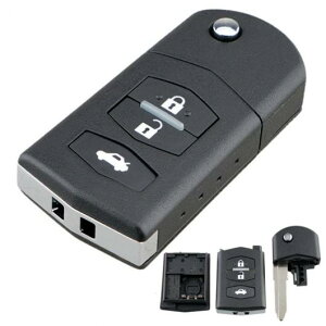 3 ボタン キー フォブ ケース シェル フリップ 折りたたみ リモート カバー 適用: MAZDA3 5 6 AL-RR-7995 AL Exterior parts for cars