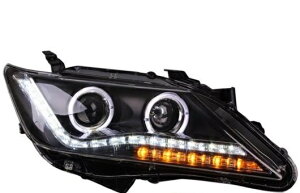 スタイリング 適用: 2012-2013 トヨタ カムリ LED ヘッドライト DRL レンズ ダブル ビーム H7 HID キセノン 4300K〜8000K 35W・55W AL-HH-0146 Car parts