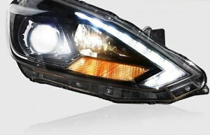 LED ヘッドランプ 適用: 日産 シルフ セントラ ヘッドライト 2016 DRL H7 HID バイキセノン レンズ エンジェル アイ ロー ビーム 4300K〜8000K 35W・55W AL-HH-1218 Car parts