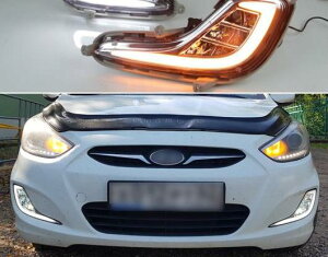 Kp: q_C//HYUNDAI \X ANZg 2010 2011 2012 2013 ^[ CG[ VOi [ DRL 12V LED fC^CjOCg LED tHOv AL-HH-1517 Car parts