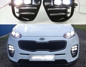 Kp: N X|[e[W KX5 2016 2017 2018 vO vC 12V DRL h LED fC^CjOCg LED tHOv fCCg AL-HH-1520 Car parts