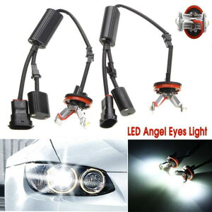 2�s�[�X LED �G���W�F���A�C HALO �����O ���C�g �����v H8 �o���u �K�p: BMW E82 E87 E90 E91 E92 M3 E93 E60 E61 E63 E70 X5 E71 X6 E89 Z4 6000K AL-HH-1596 Car parts