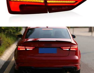 LED テールライト テールライト 適用: アウディ/AUDI A3 リムジン 2013-2018 2019 リア フォグランプ + ブレーキ ランプ + リバース + ダイナミック ターンシグナル AL-HH-1721 Car parts