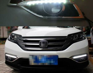 �K�p: �z���_ CR-V CRV 2012 2013 2014 �^�[�� �C�G���[ �V�O�i�� �����[ �h�� ABS LED DRL �����v 12V LED �f�C�^�C�������j���O���C�g AP-ALH1775 Car parts