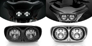 �f���A�� LED �w�b�h���C�g �K�p: �n�[���[ �I�[�g�o�C ���[�h �O���C�h 2004-2013 6000K IP67 �h�� �n�C/���[ �r�[�� ���C�g ���[�h �X�[�p�[ �u���C�g �u���b�N�E�N���� SR-DD-4090 Motorcycle parts