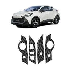 ���n���h���p �K�p: �g���^ CHR C-HR 2024 2025 ABS �J�[�{���t�@�C�o�[ �u���b�N �C���i�[ �E�C���h�E ���t�g �X�C�b�` ABS �s�A�m �u���b�N�EABS �J�[�{���t�@�C�o�[ SR-AA-4908 Interior parts for cars