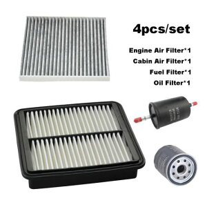 4�s�[�X �t�B���^�[ �Z�b�g �K�p: �W�[���[ �G���O�����h GT 2.4L 2015-2019 2017 ���� JLD-4G24 �G���W�� �I�C�� �t���[�G�� �L���r�� �G�A �t�B���^�[ 2032003500 4�s�[�X �Z�b�g SR-AA-6875 air filter