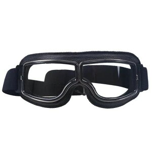 オートバイ フレーム クリア レンズ ヴィンテージ モトクロス ゴーグル パイロット クルーザー ゴーグル 眼鏡 カフェ レーサー スキー アイウェア スノーボード パーツ ブラウン・クリア SR-B