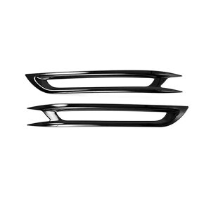 ブラック/カーボン調 リア バンパー リフレクター 装飾 フレーム 適用: ホンダ シビック 11世代 2022-2024 リア フォグライト ランプ カバー トリム ブラック・カーボン調 SR-BB-4349 Exterior parts for c