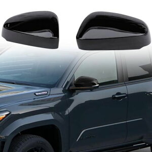 適用: トヨタ フォーランナー 2025/タンドラ 2022-2025/タコマ 2024-2025 バックミラー サイド ミラー カバー ウイング キャップ エクステリア カーボン グレイン〜光沢ブラック SR-BB-5950 Exterior parts f