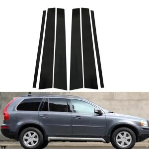 6�s�[�X ����u���b�N �s���[ �|�X�g �K�p: �{���{/VOLVO XC90 2003-2010 2011 2012 2013 2014 �E�C���h�E �J�o�[ �h�A �T�C�h �g���� �X�e�b�J�[ �A�N�Z�T���[ �u���b�N SR-BB-7385 Exterior parts for cars