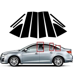 ピラー ポスト 適用: トヨタ カローラ 2019 2020 2021 2022 ドア サイド ウインドウ デカール カバー ステッカー セット ブラック SR-BB-8311 Exterior parts for cars