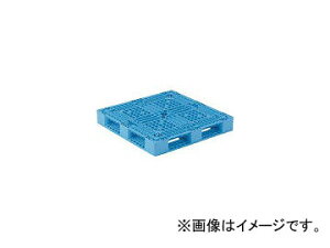 三甲/SANKO プラスチックパレット 1100×1100×150 青 SKD4111112BL