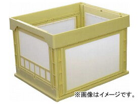 国盛化学 プラスチック折畳みコンテナ “パタコン” N-107 イエロー 50191-N107-YE(7605331) Plastic folding container Patacon Yellow