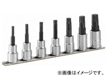 TONE トルクスソケットセット(強力タイプ・ホルダー付) HTX407(8109616) Torx Socket Set with powerful type and holderのサムネイル