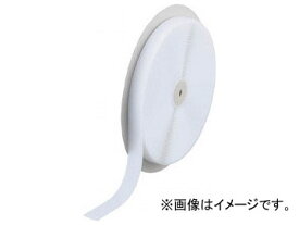 トラスコ中山 面ファスナー 縫製用A側 20mm×25m 白 TMAH-2025-BK(7992653) Serhe fastener sewing for side white