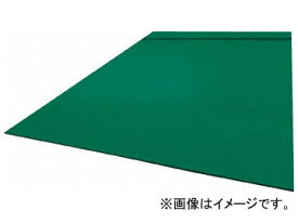 トラスコ中山 作業台用ビニールマット 1800×900×2 グリーン ELD-1800(4550901) Workbench plastic mat Green