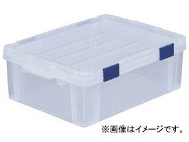 IRIS 密閉バックルコンテナ クリア/ネイビー 21.3L MBR-22-C(8183625) Sealed buckle container clear Navy