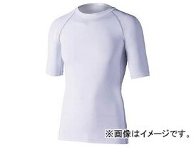 おたふく 冷感・消臭パワーストレッチ半袖クルーネックシャツ ホワイト S JW-628-WH-S(8184526) Cold Deodorant Power Stretch Short Sleeve Crew Neck Shirt White