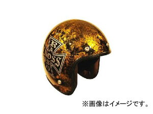 2�� 72JAM JET HELMET �W�F�b�g�w�����b�g JAM CUSTOM PAINTING RASH CROSS GD JCP-13 JAN�F4562286790250