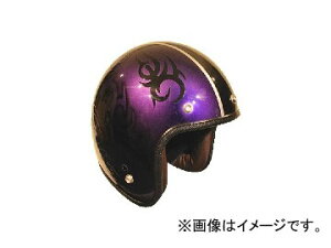 2�� 72JAM JET HELMET �W�F�b�g�w�����b�g JAM CUSTOM PAINTING TRIBAL PPL/BK JCP-27 JAN�F4562286790410