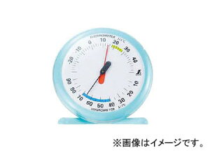 シンワ測定 温湿度計 丸型 Qー3 6.5cmライトブルー 70498 JAN:4960910704985 Temperature and humidity meter round type Light blue
