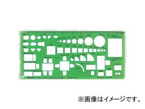 V ev[g[eL] TD-1 ƋLK()1/50 66007 JANF4960910660076 Template Various symbols furniture symbol ruler large