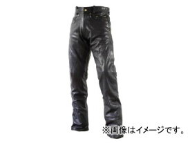 2輪 ラフ＆ロード ストレートレザーパンツ ルーズフィット ブラック RA5001LF Straight leather pants loose fit