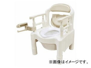 アロン化成 安寿 ポータブルトイレ FX-CP “ちびくまくん”(補高スペーサーなし) 片手で切れるペーパーホルダータイプ 533-595 Portable toilet Chibikuma kun no supplementary spacer
