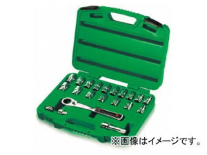 トップトゥル/TOPTUL ゴースルーソケット&ラチェットセット 14pcs GCAI1401 Gohlewo socket ratchet set