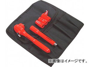 �N�j�y�b�N�X/KNIPEX HV�EEV�ԗp �≏�\�P�b�g�����`�Z�b�g �i�ԁFHEV-1 JAN�F4545301045573 Insulated socket wrench set for vehicles