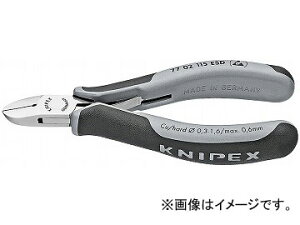 �N�j�y�b�N�X/KNIPEX �G���N�g���j�N�X�j�b�p�[ �i�ԁF7702-115ESD JAN�F4003773025092 Electronics nipper