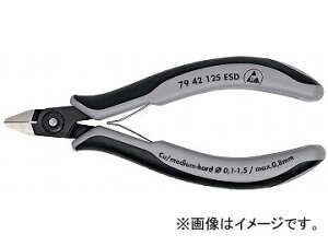 クニペックス/KNIPEX エレクトロニクスニッパー 品番:7942-125ESD JAN:4003773061588 Electronics nipper