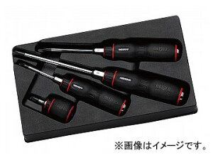 KTC �l�v���X�E�������N���X�h���C�o�Z�b�g�i4�{�j NTD1P04 JAN�F4989433830162 Nepros Resin pattern cross driver set bottles