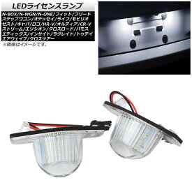 LEDライセンスランプ ホンダ CR-V RE3/RE4 2006年10月～2011年11月 片側18連 約6000～6500K 入数：1セット(2個) license lamp