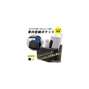 AP 車内収納ポケット 薄型 スマートフォン入れに最適 両面テープで簡単取り付け 選べる2カラー AP-AS026 car storage pocket