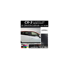 ルーフサイドラインステッカー マツダ CX-3 DK系 前期/後期 サイドバイザー無し車用 2015年02月～ カーボン調 選べる20カラー AP-CF3196 入数：1セット(4枚) Roof side line sticker