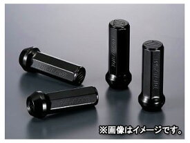 デジキャン クロモリレーシングナット ブラック 7角袋 P1.25 60mm 入数：1セット(4本入) ニッサン デュアリス J10/N10/KJ10/KNJ10 2007年05月～2008年12月 Chromoly racing nut