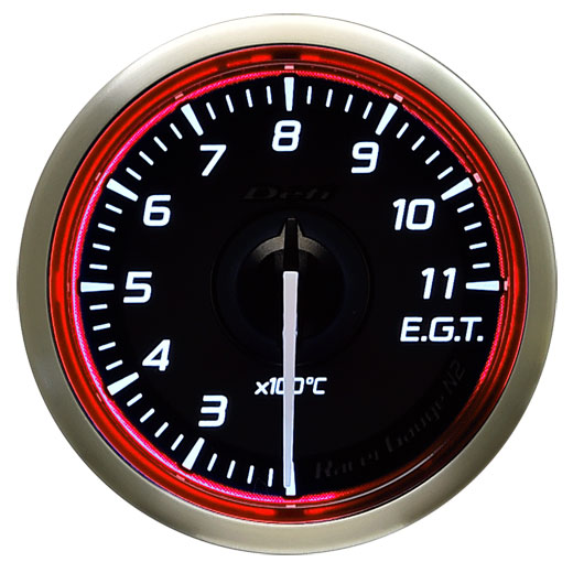 デフィ Racer Gauge N2 排気温度計 レッドモデル φ52 DF16403