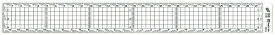 新潟精機 SK アクリル方眼定規 快段目盛 30cm AGS-30KD Acrylic grid ruler