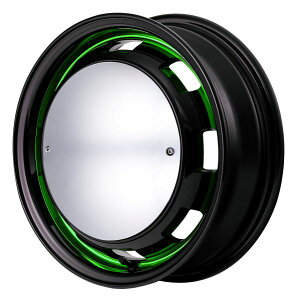 MID GARCIA CISCO POP ホイール 15×4.5J +45 4H100 【ホイールカラー】ポップグリーン×【センターパッケージ】ムーン 選べる3センターキャップカラー 選べる7ボルトカラー 入数:1台分(4本)