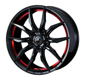 NOVARIS ROHGUE VF zC[ PIANO BLACK/RED LINE 17C`×7.0J {42 5H114.3 F1䕪(4{) 40066 wheel