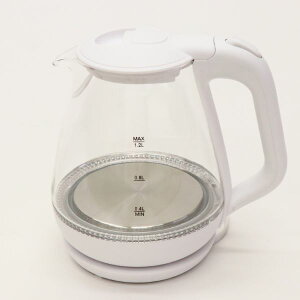 HIRO �K���X�P�g�� �z���C�g 1.2L HKG-012-WH glass kettle