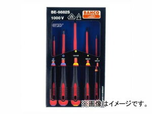 o[R/BAHCO GSE1000V≏hCo[Zbg 5{Zbg BE-9882S Ergo Insulated driver set