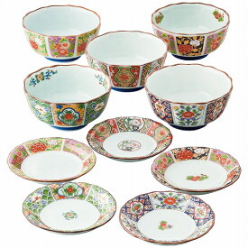 有田焼 古伊万里調絵変り 皿鉢揃 524557(2115-029) Old Imari style picture change set dishes and bowls