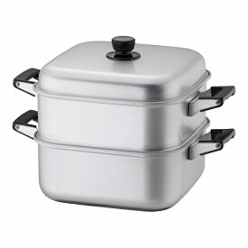 アカオ(AKAO) アルマイト角型蒸器 30cm 一重 AMS71301 Anodized square steamer