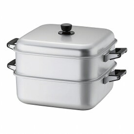 アカオ(AKAO) アルマイト角型蒸器 36cm 一重 AMS71361 Anodized square steamer