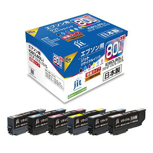 JIT �C���N�J�[�g���b�W 6�F�p�b�N IC6CL80L�Ή� JIT-AE80L6P(34483) ink cartridge
