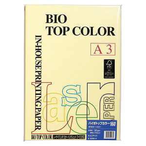 �ɓ��� �o�C�I�g�b�v�J���[ �C�G���[ A3 160g �����F1�p�b�N(50��) BT453(32324) bio top color